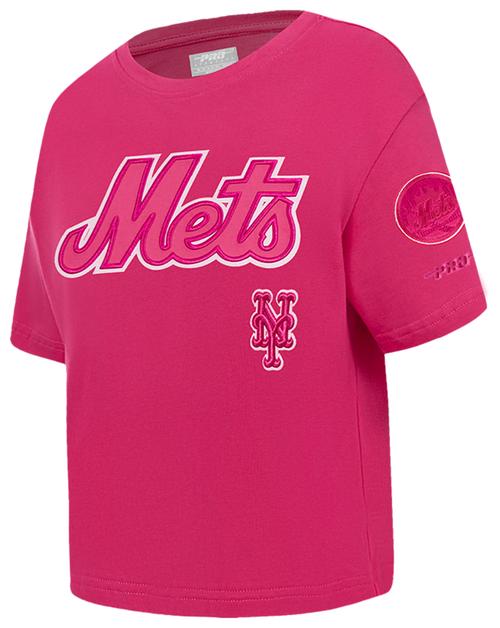 Pro Standard New York Mets Triple Pink Ss Boxy Tee Image 3 of 6. Tap to open photo gallery.