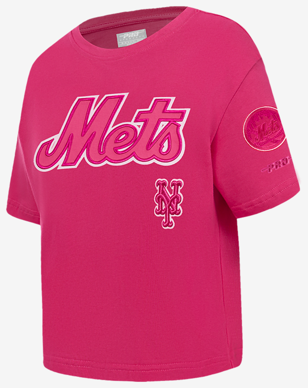 Pro Standard New York Mets Triple Pink Ss Boxy Tee Image 3 of 6. Tap to open photo gallery.