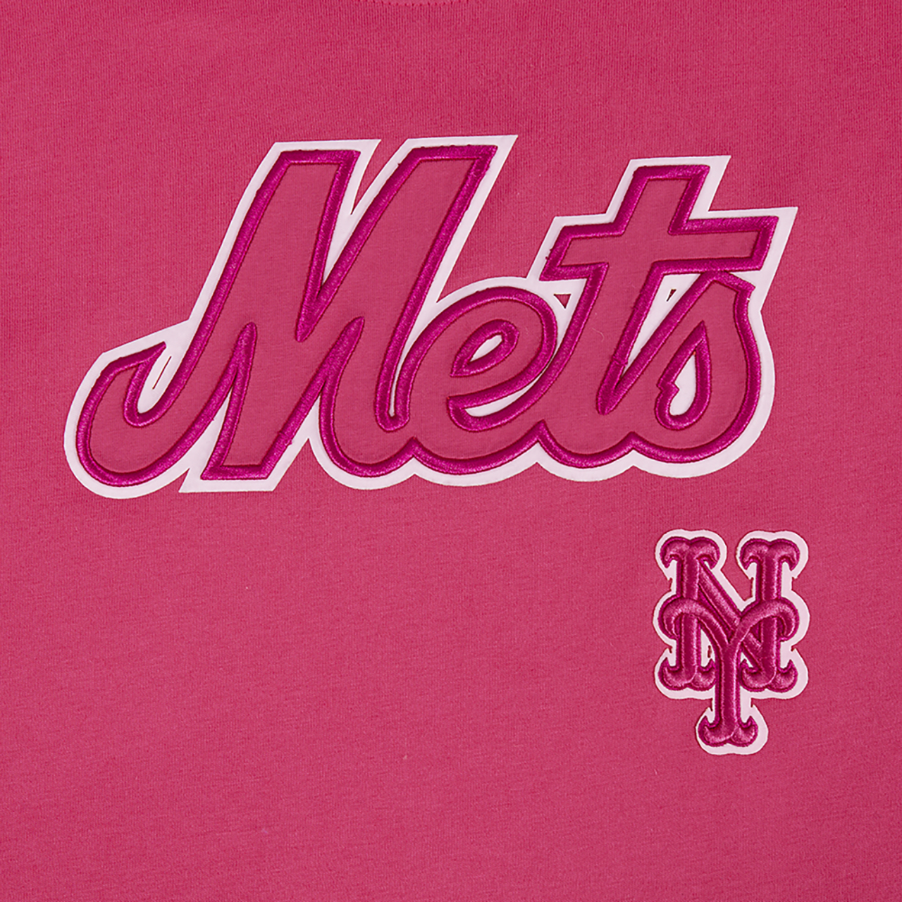 Pro Standard New York Mets Triple Pink Ss Boxy Tee Image 5 of 6. Tap to open photo gallery.