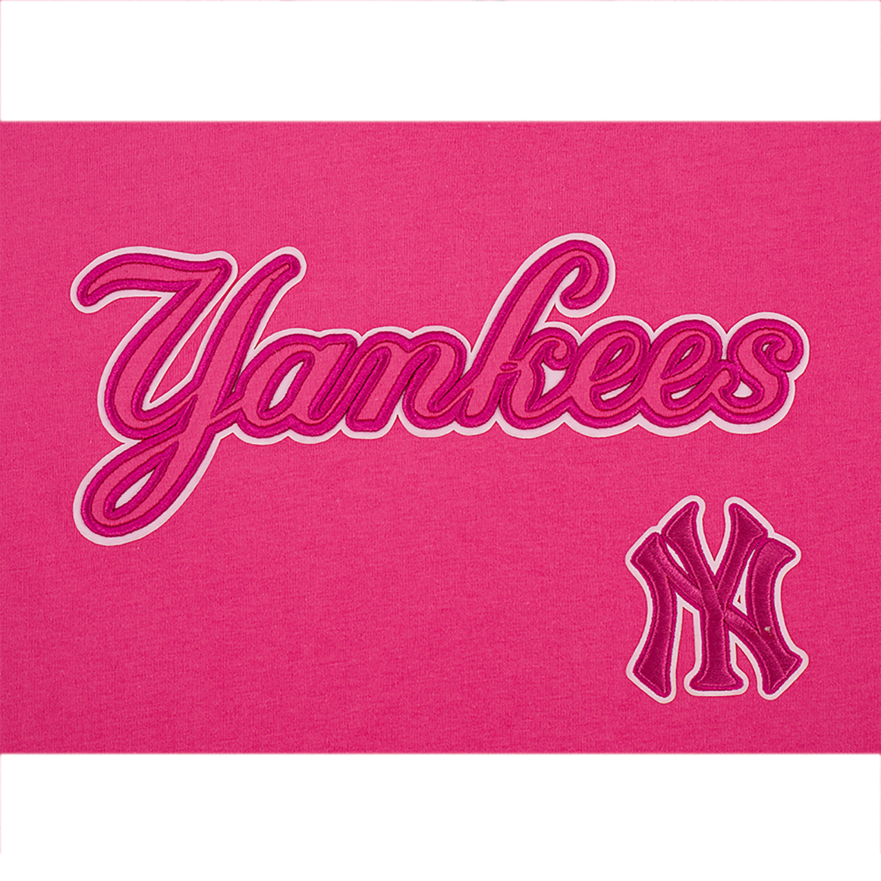 Pro Standard New York Yankees Triple Pink Ss Boxy Tee Image 5 of 5. Tap to open photo gallery.