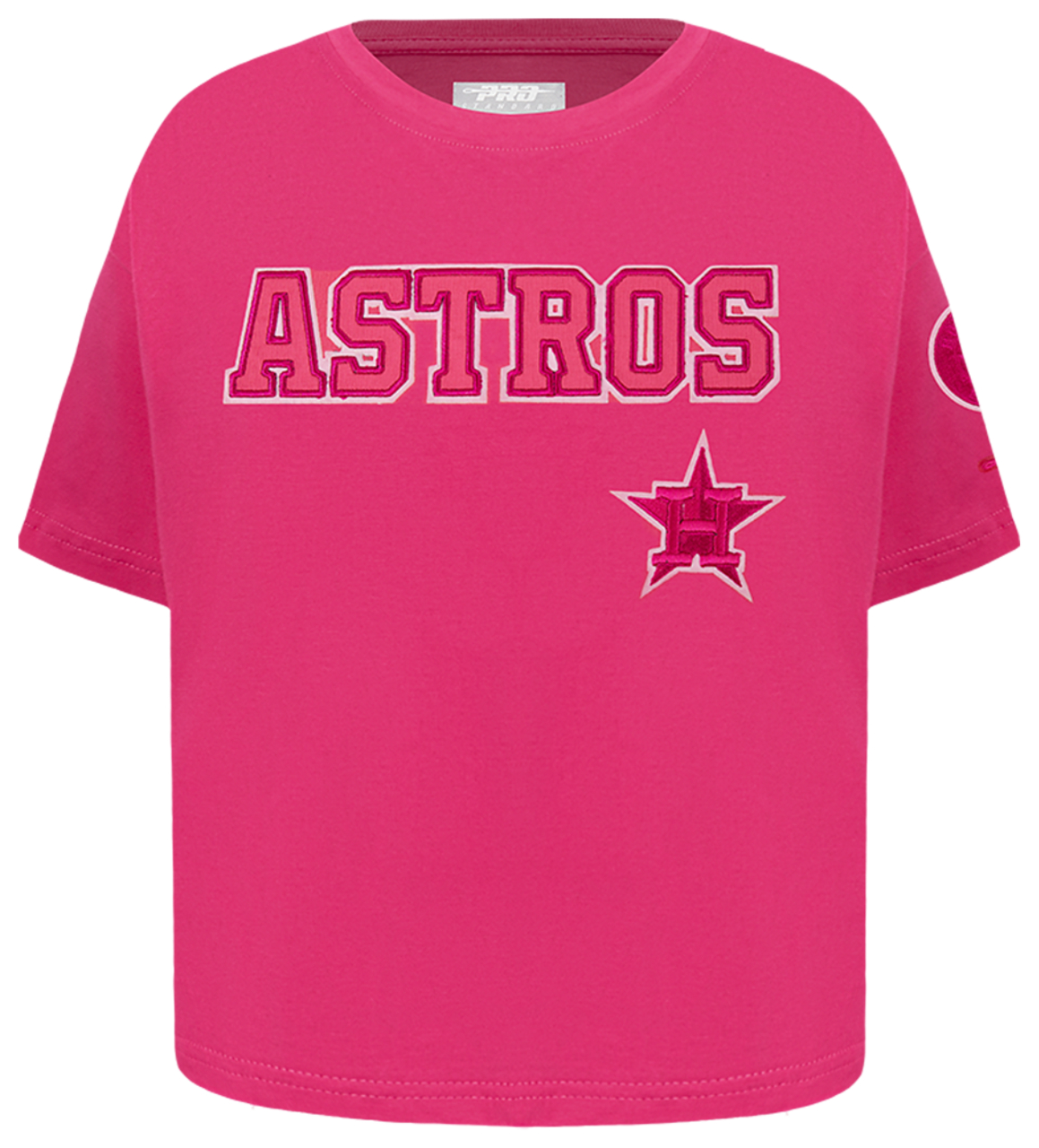 Pro Standard Houston Astros Triple Pink Ss Boxy Tee Image 1 of 6. Tap to open photo gallery.