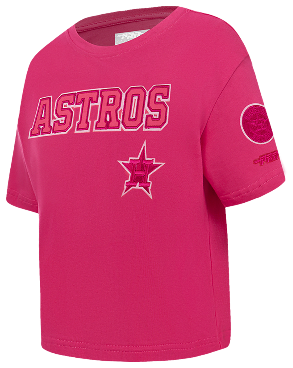 Pro Standard Houston Astros Triple Pink Ss Boxy Tee Image 3 of 6. Tap to open photo gallery.
