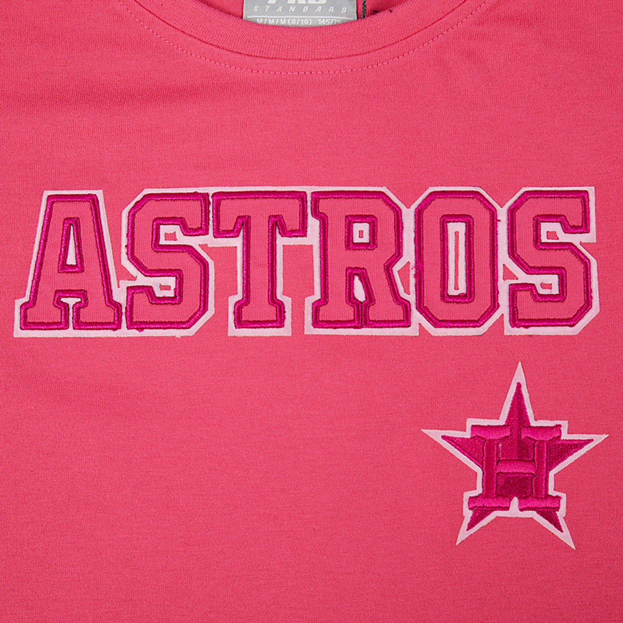 Pro Standard Houston Astros Triple Pink Ss Boxy Tee Image 5 of 6. Tap to open photo gallery.