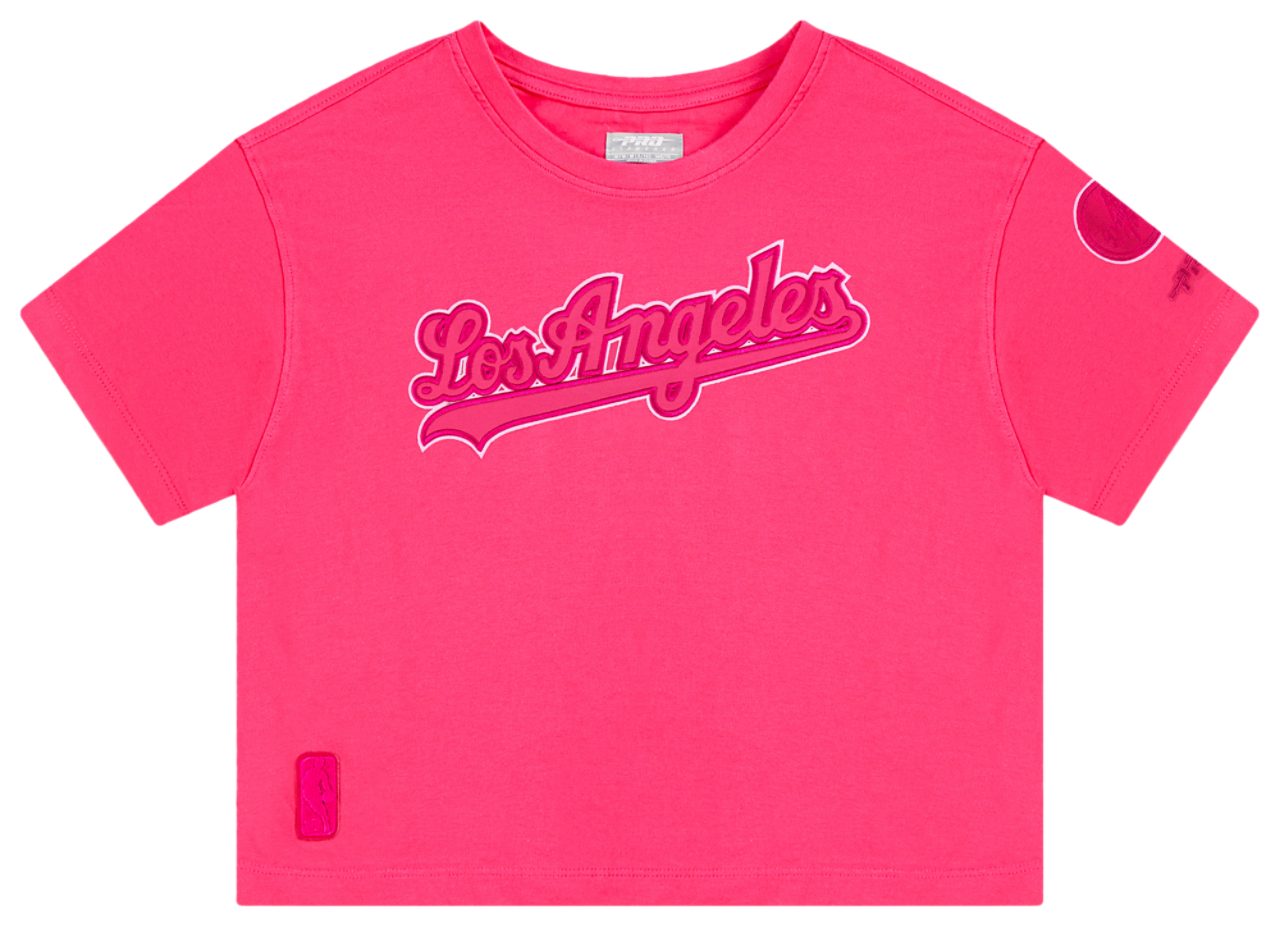 Pro Standard Los Angeles Dodgers Triple Pink Ss Boxy Tee Image 1 of 5. Tap to open photo gallery.