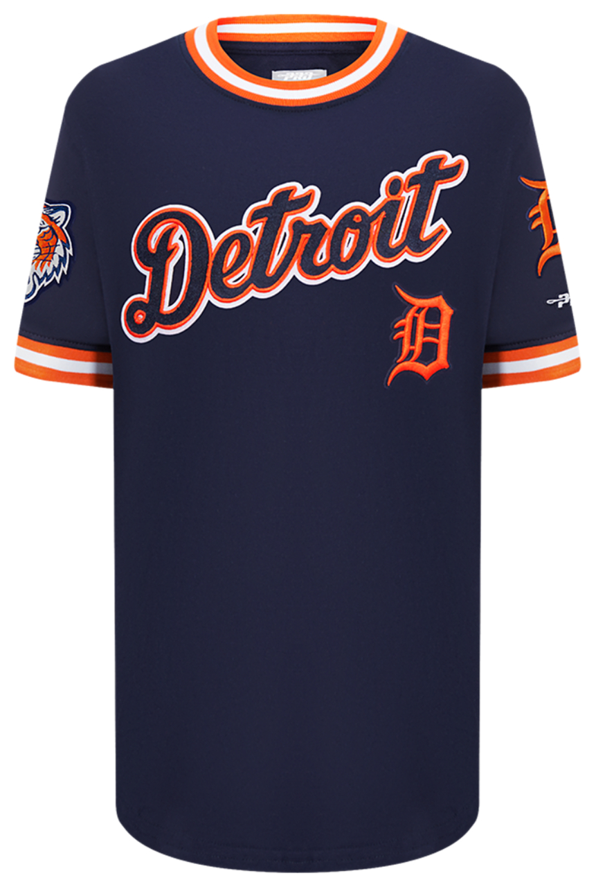 Pro Standard Detroit Tigers Classic Ss Striped Rib Tee Image 1 of 7. Tap to open photo gallery.