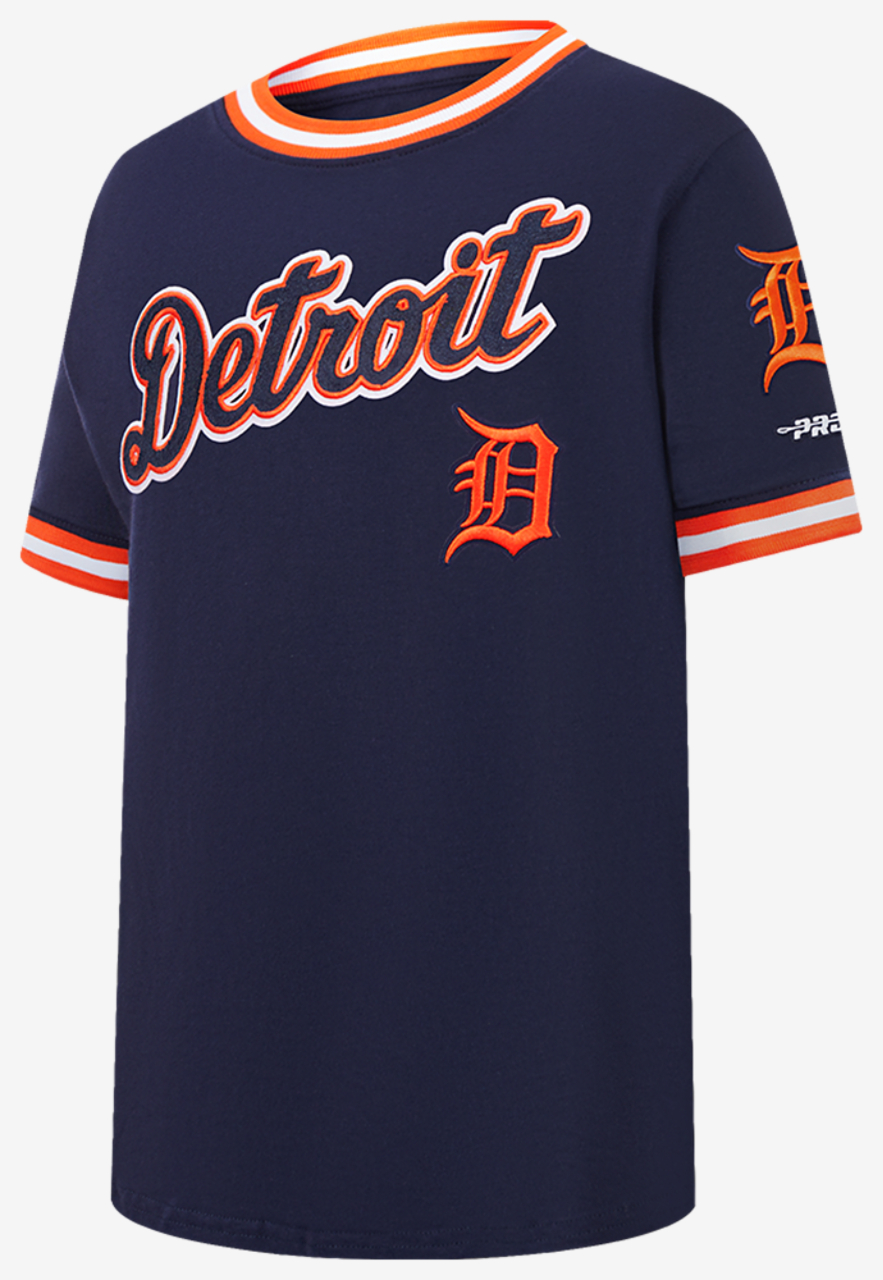 Pro Standard Detroit Tigers Classic Ss Striped Rib Tee Image 3 of 7. Tap to open photo gallery.
