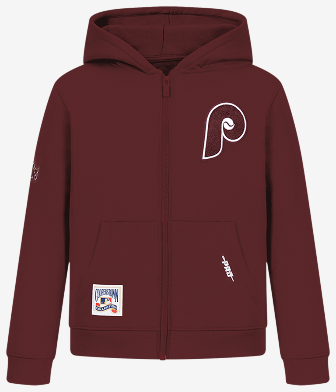 Pro Standard Philadelphia Phillies Classic Flc Fz Hoodie Image 1 of 9. Tap to open photo gallery.