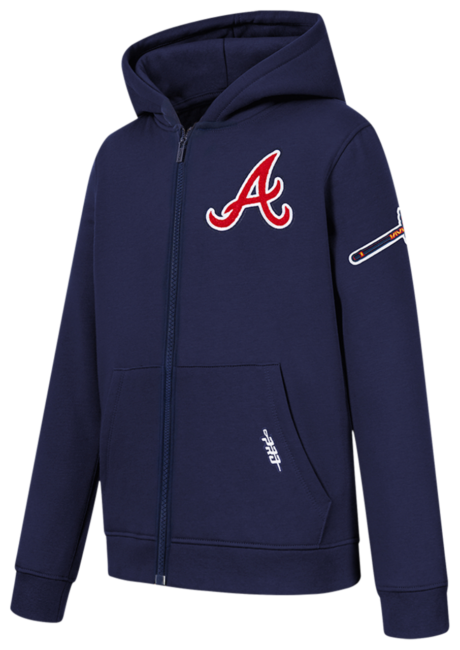 Pro Standard Atlanta Braves Classic Flc Fz Hoodie Image 3 of 8. Tap to open photo gallery.