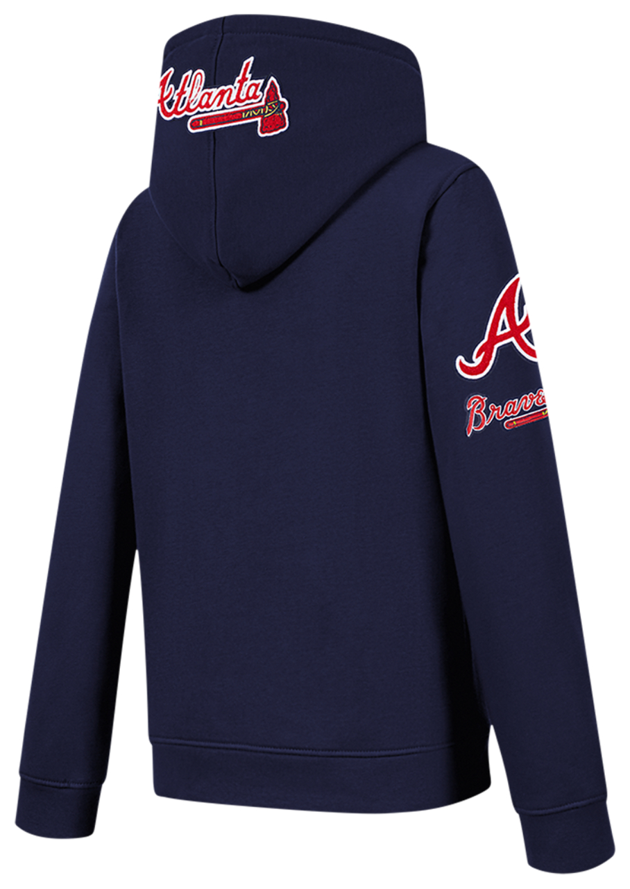 Pro Standard Atlanta Braves Classic Flc Fz Hoodie Image 4 of 8. Tap to open photo gallery.