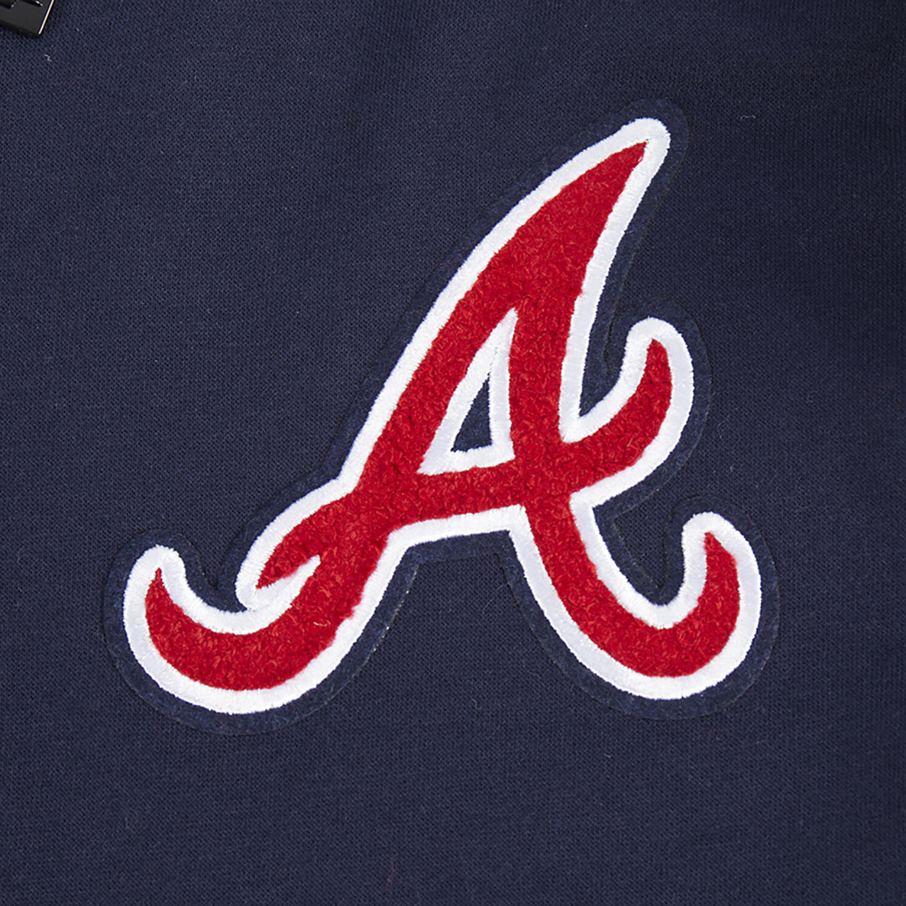 Pro Standard Atlanta Braves Classic Flc Fz Hoodie Image 5 of 8. Tap to open photo gallery.