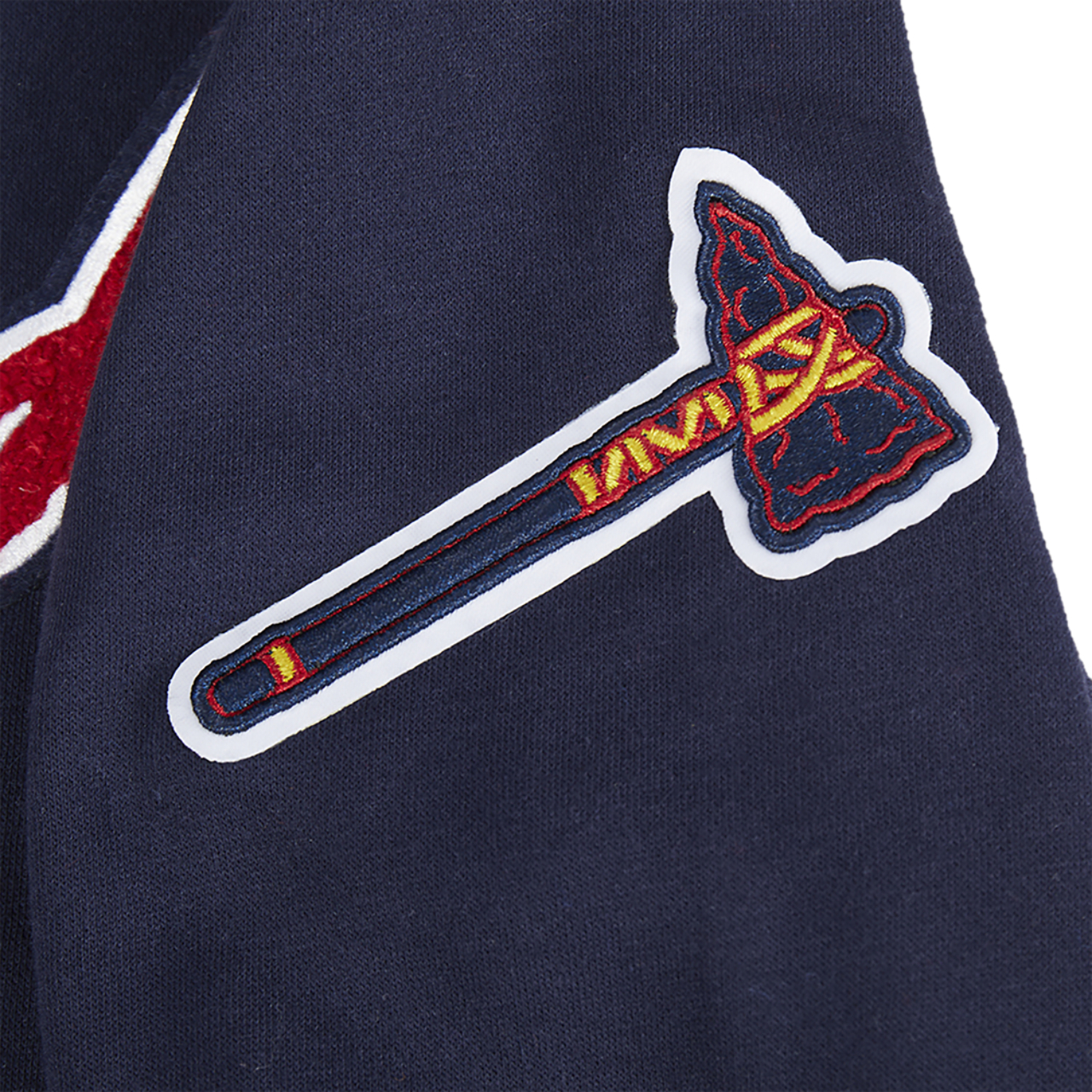 Pro Standard Atlanta Braves Classic Flc Fz Hoodie Image 6 of 8. Tap to open photo gallery.
