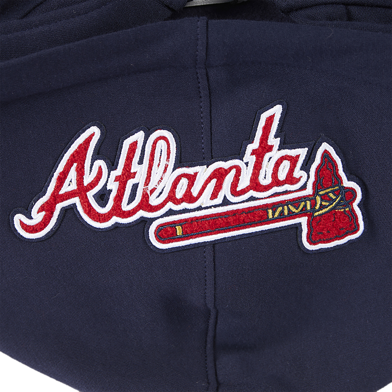 Pro Standard Atlanta Braves Classic Flc Fz Hoodie Image 8 of 8. Tap to open photo gallery.