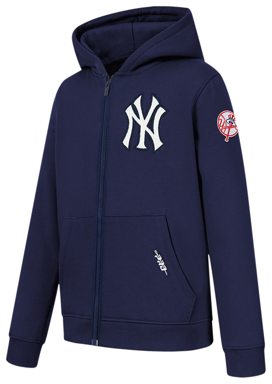 Yankees フード付きパーカー ネイビー Pro Standard New York Yankees Classic Flc Fz Hoodie - Boys' Grade