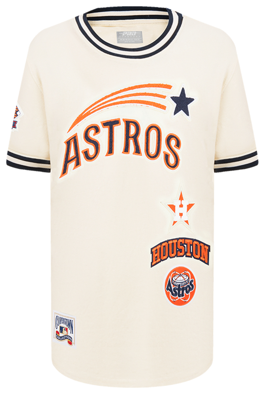 Pro Standard Houston Astros Retro Classic Ss Striped Rib Tee Image 1 of 8. Tap to open photo gallery.