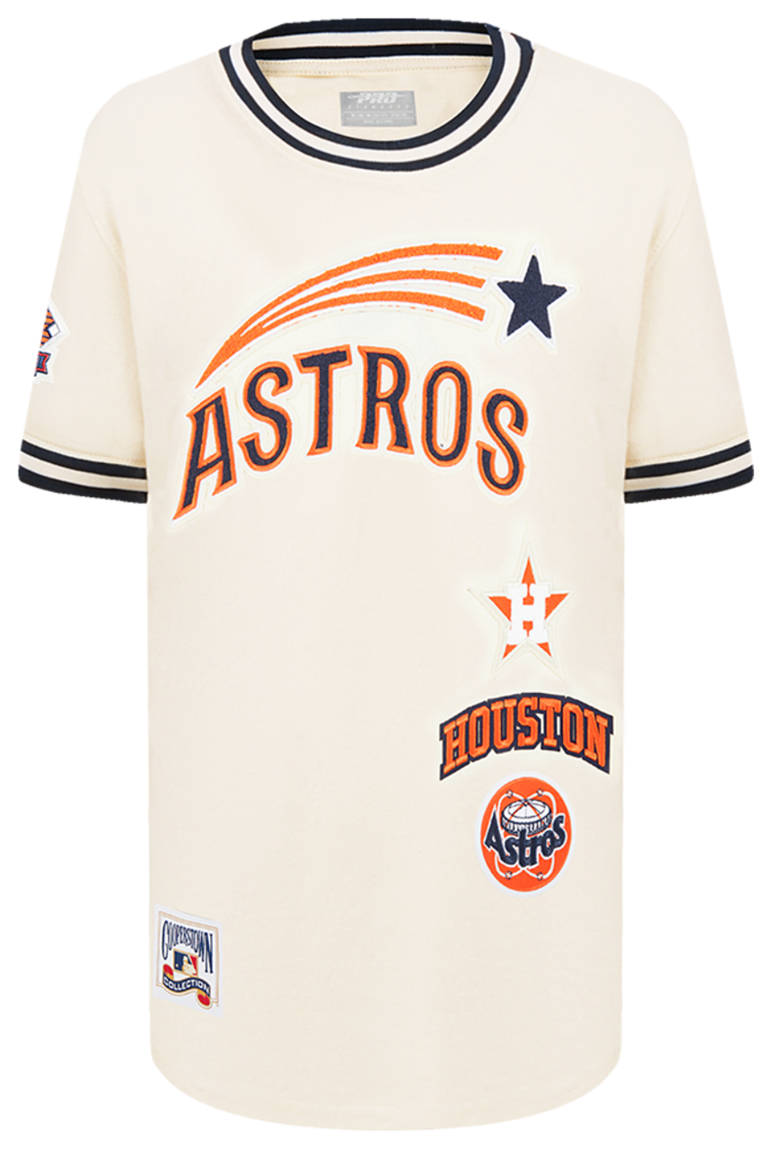 Pro Standard Houston Astros Retro Classic Ss Striped Rib Tee Image 1 of 8. Tap to open photo gallery.