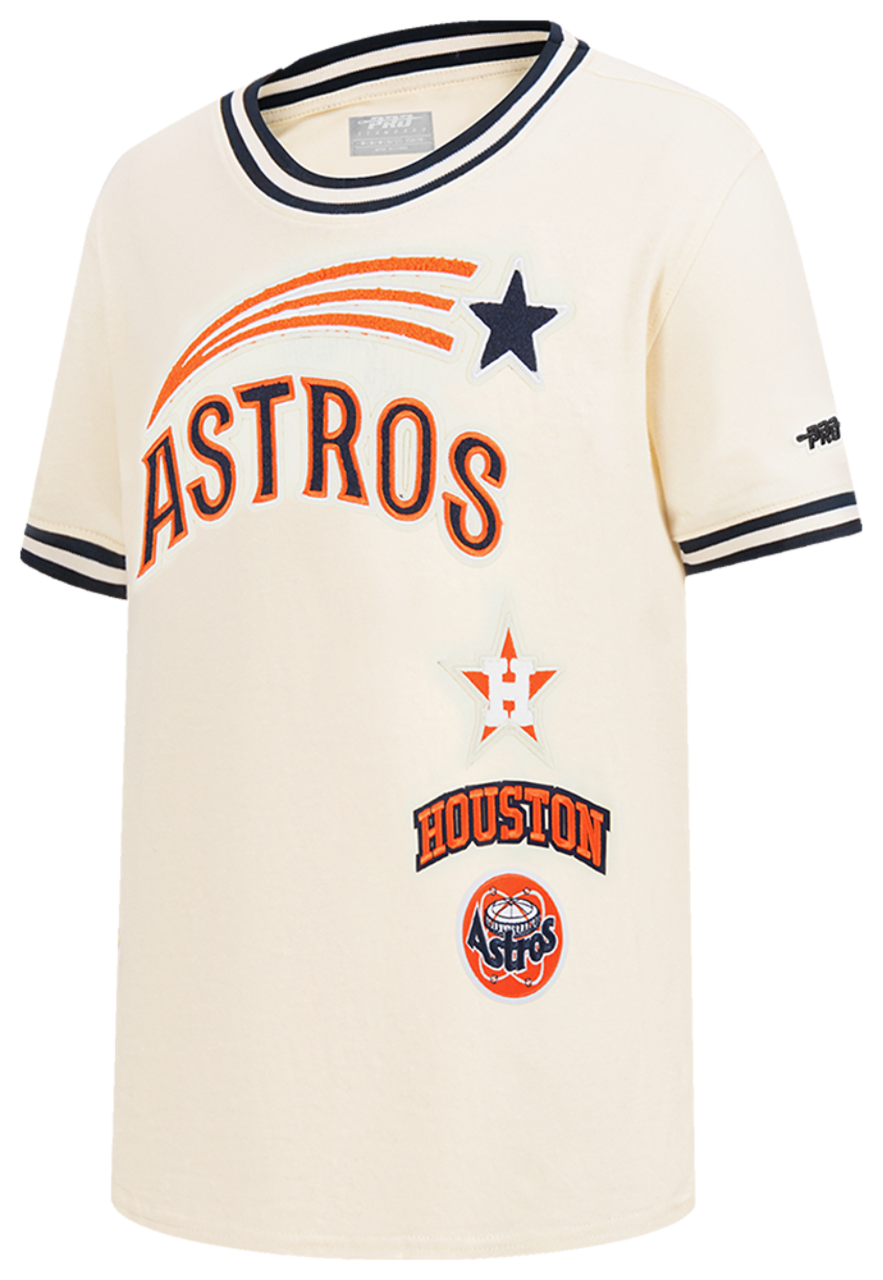 Pro Standard Houston Astros Retro Classic Ss Striped Rib Tee Image 3 of 8. Tap to open photo gallery.