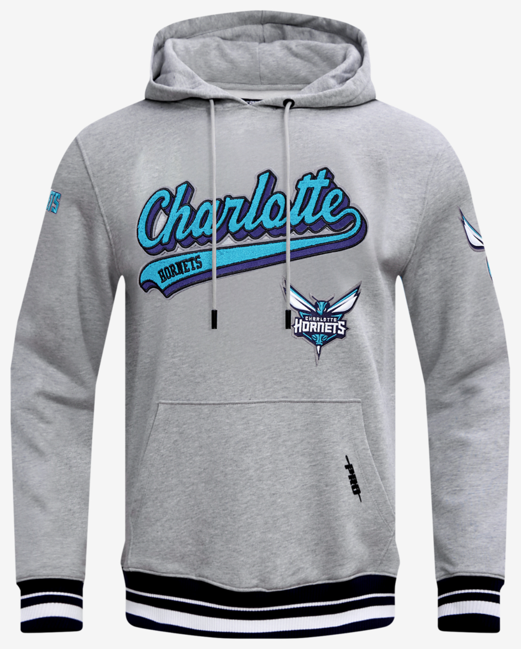 Pro Standard Hornets Script Fleece P/O Hoodie Image 1 of 8. Tap to open photo gallery.