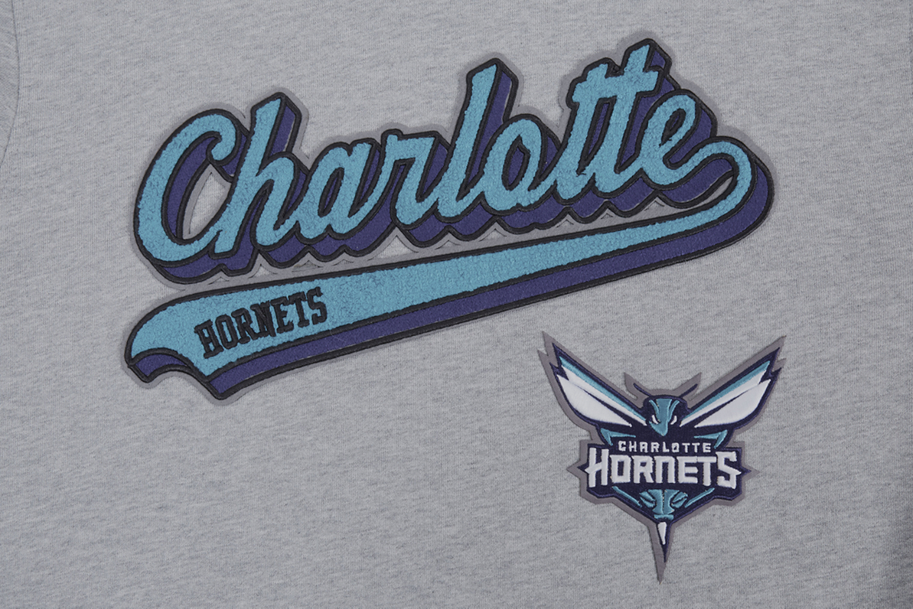 Pro Standard Hornets Script Fleece P/O Hoodie Image 5 of 8. Tap to open photo gallery.