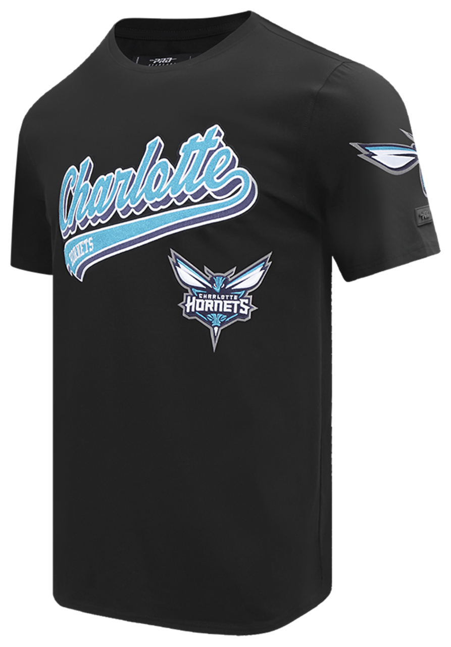 Pro Standard Hornets Script Tail SJ T-Shirt Image 3 of 7. Tap to open photo gallery.