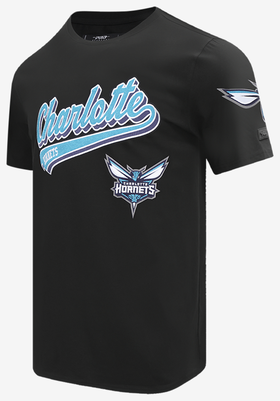 Pro Standard Hornets Script Tail SJ T-Shirt Image 3 of 7. Tap to open photo gallery.