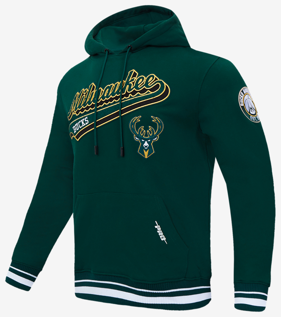 Pro Standard BUCKS SCRIPT TAIL RIB FLC PO HOODIE Image 3 of 8. Tap to open photo gallery.