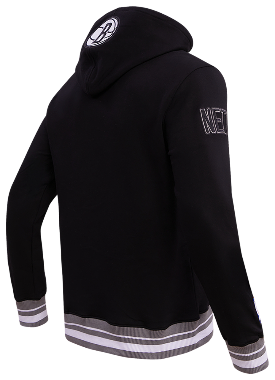 Pro Standard NETS SCRIPT TAIL RIB FLC PO HOODIE Image 4 of 8. Tap to open photo gallery.