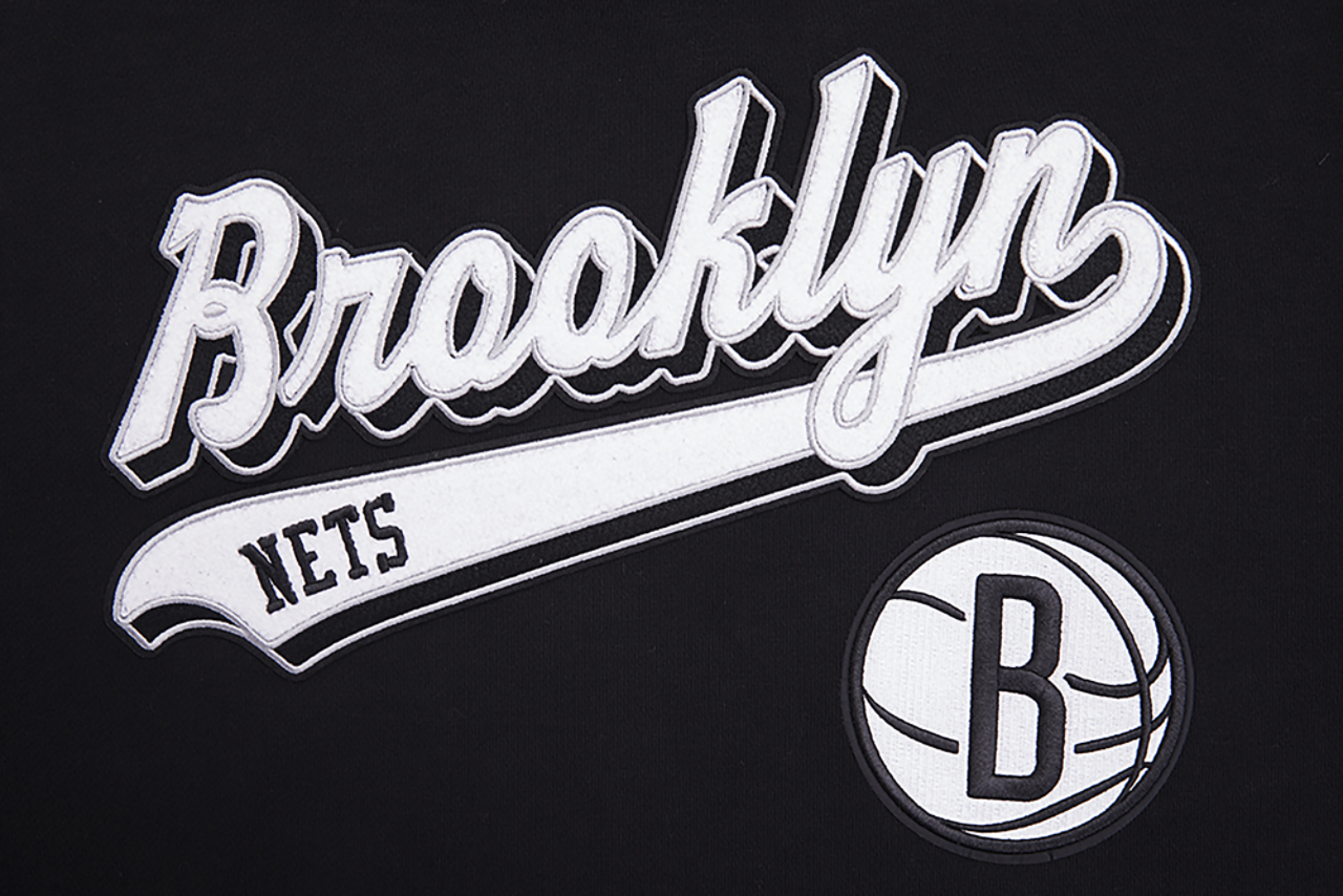 Pro Standard NETS SCRIPT TAIL RIB FLC PO HOODIE Image 6 of 8. Tap to open photo gallery.