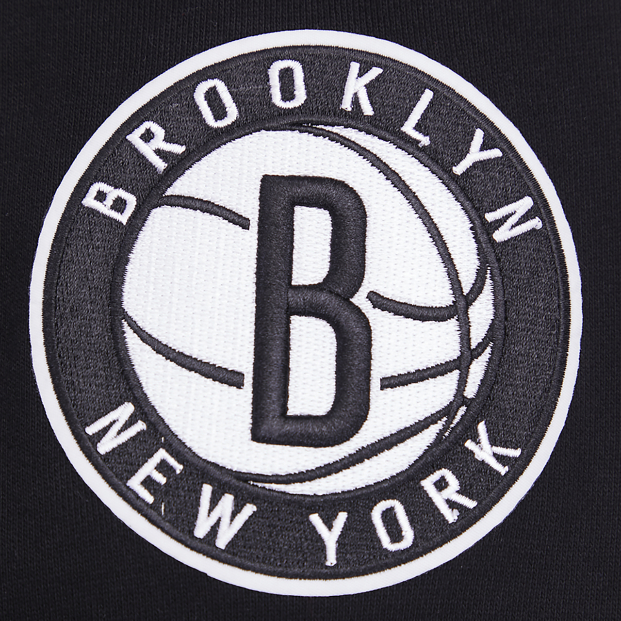 Pro Standard NETS SCRIPT TAIL RIB FLC PO HOODIE Image 7 of 8. Tap to open photo gallery.
