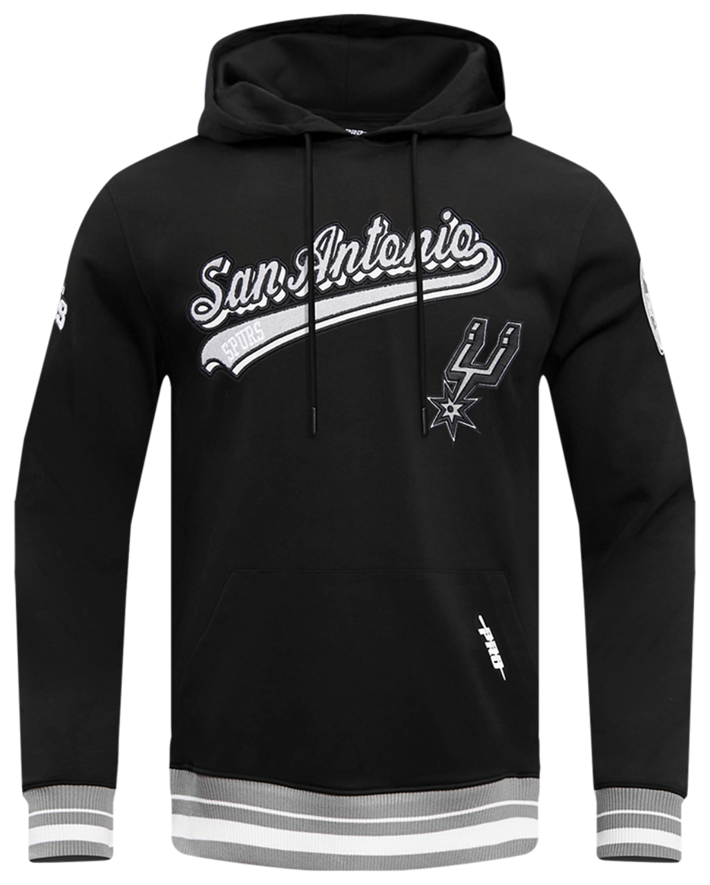 Pro Standard SPURS SCRIPT TAIL RIB FLC PO HOODIE Image 1 of 8. Tap to open photo gallery.