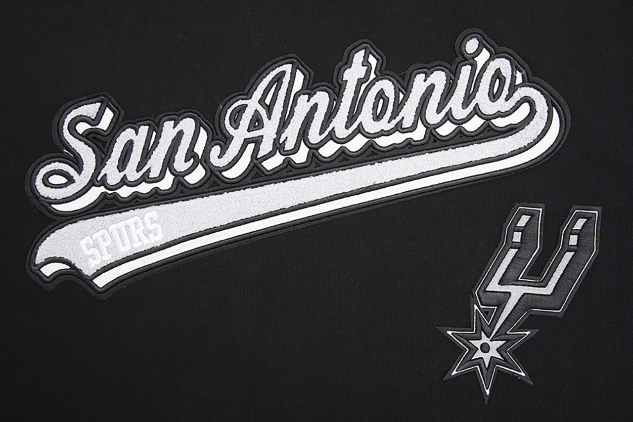 Pro Standard SPURS SCRIPT TAIL RIB FLC PO HOODIE Image 5 of 8. Tap to open photo gallery.