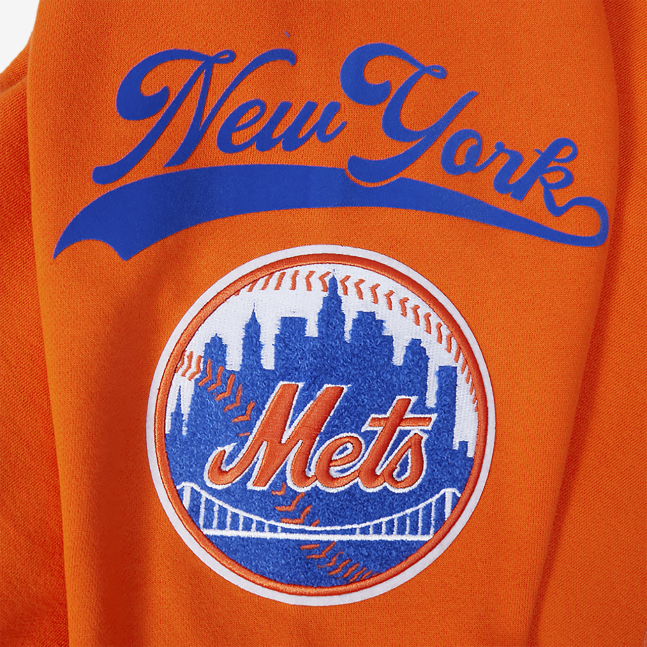 Pro Standard Mets Living Large Drop Shoulder PO Hoodie Image 8 of 8. Tap to open photo gallery.