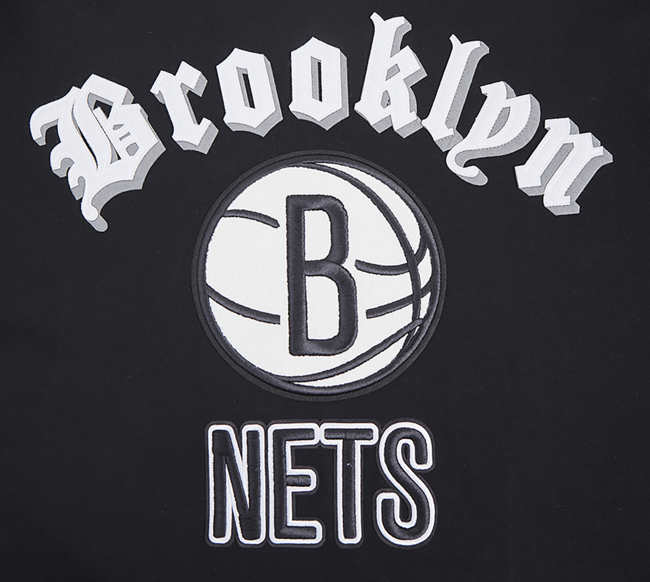 Pro Standard NETS OLD ENGLISH FLC PO HOODIE Image 5 of 8. Tap to open photo gallery.