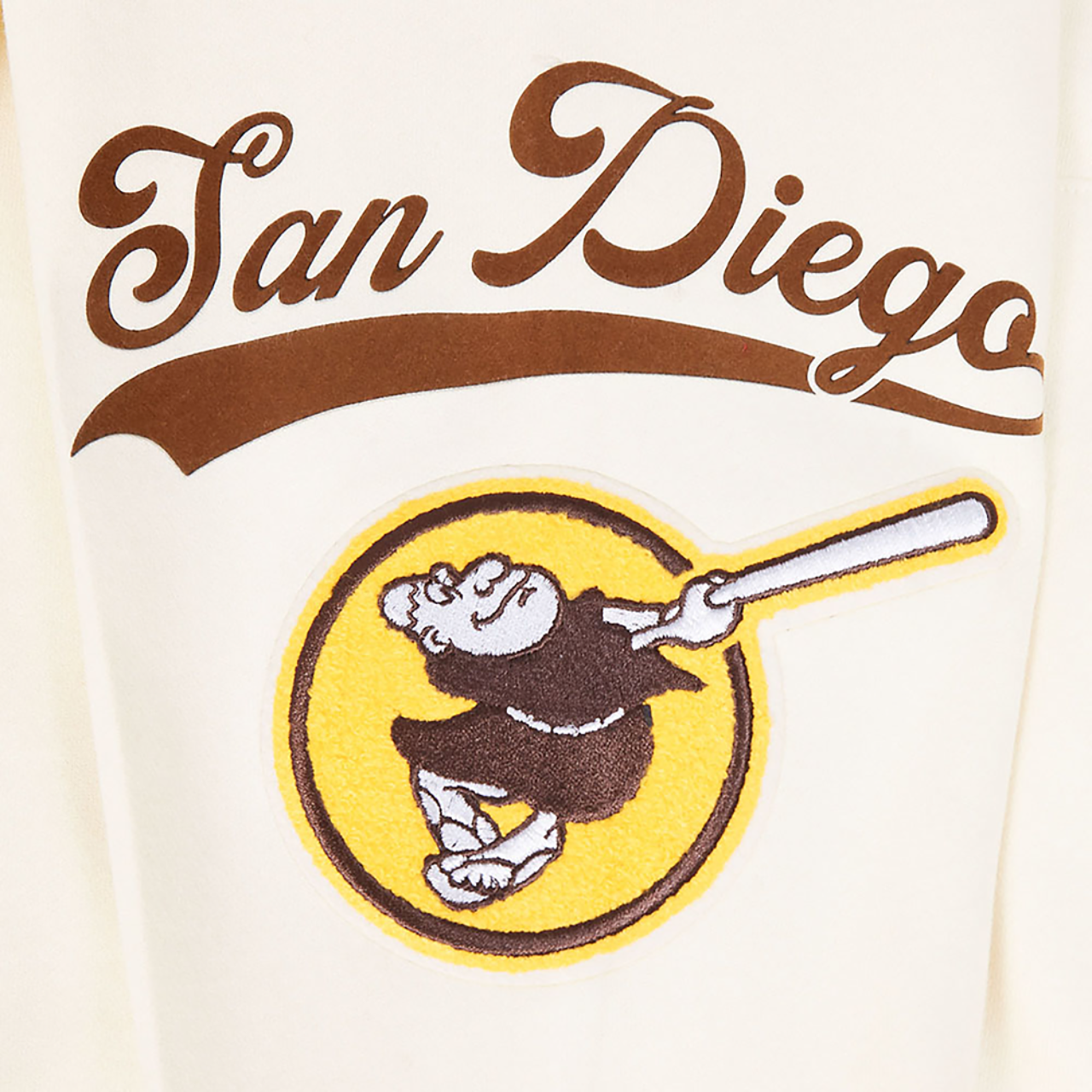 Pro Standard Padres Living Large Drop Shoulder PO Hoodie Image 5 of 6. Tap to open photo gallery.