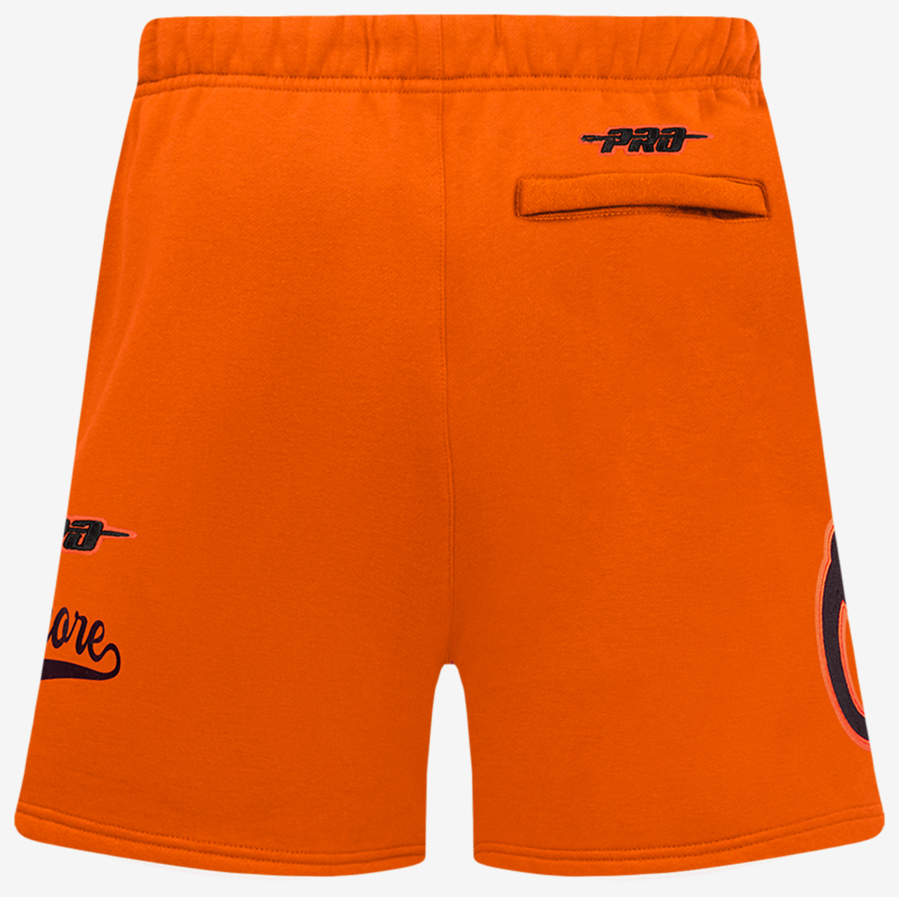 Pro Standard Orioles Living Large Fleece Shorts Image 2 of 6. Tap to open photo gallery.