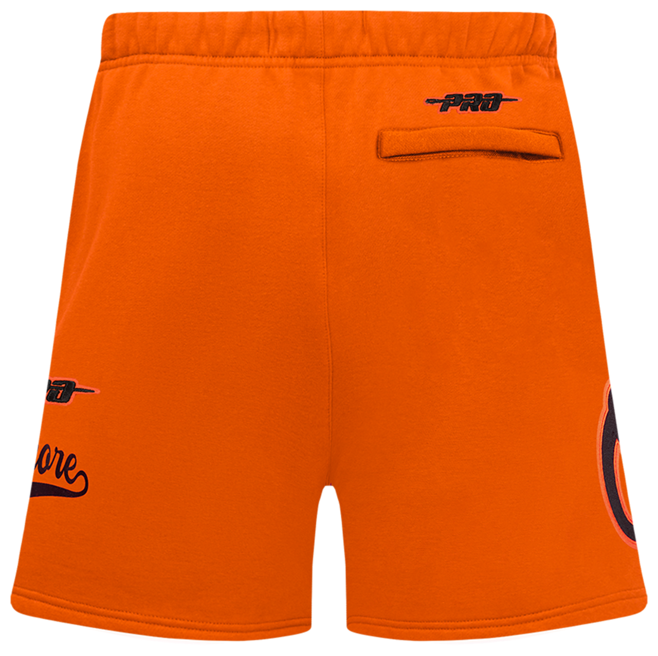 Pro Standard Orioles Living Large Fleece Shorts Image 2 of 6. Tap to open photo gallery.