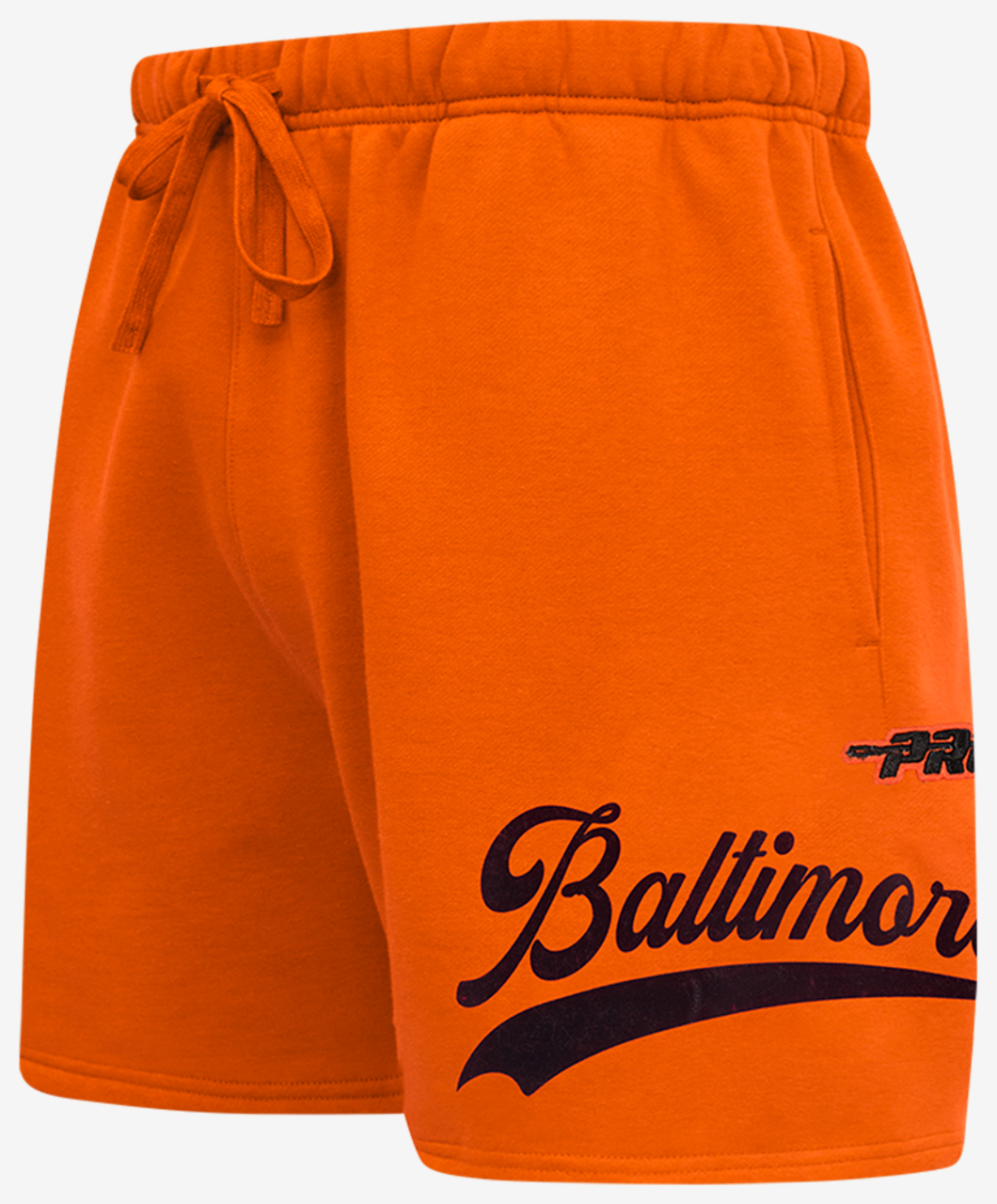 Pro Standard Orioles Living Large Fleece Shorts Image 3 of 6. Tap to open photo gallery.