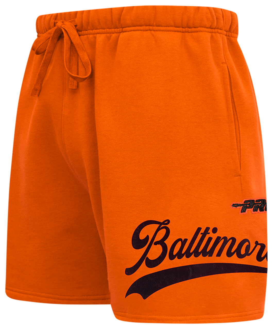 Pro Standard Orioles Living Large Fleece Shorts Image 3 of 6. Tap to open photo gallery.