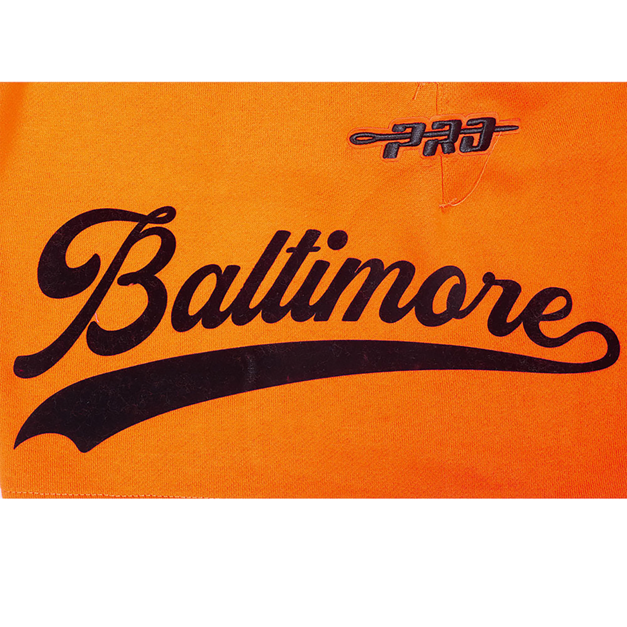 Pro Standard Orioles Living Large Fleece Shorts Image 5 of 6. Tap to open photo gallery.