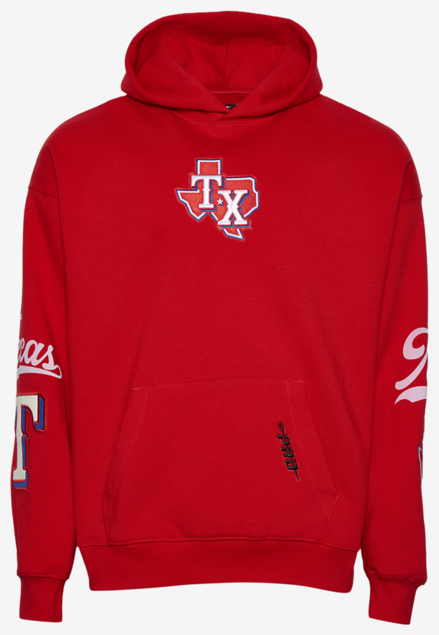 Pro Standard Rangers Living Large Drop Shoulder PO Hoodie Image 1 of 5. Tap to open photo gallery.