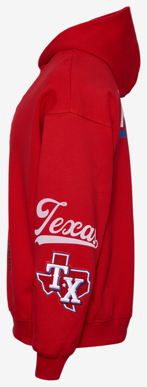 Pro Standard Rangers Living Large Drop Shoulder PO Hoodie Image 3 of 5. Tap to open photo gallery.