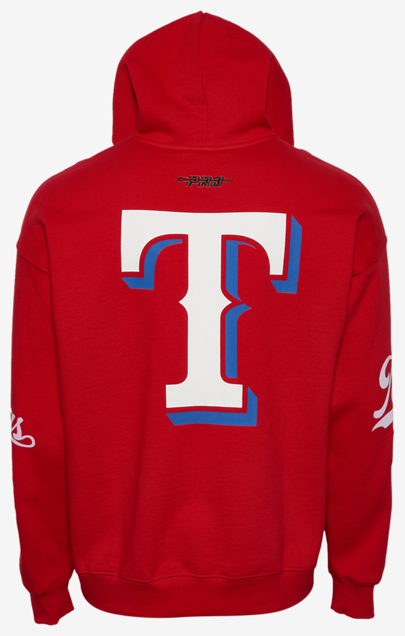 Pro Standard Rangers Living Large Drop Shoulder PO Hoodie Image 5 of 5. Tap to open photo gallery.