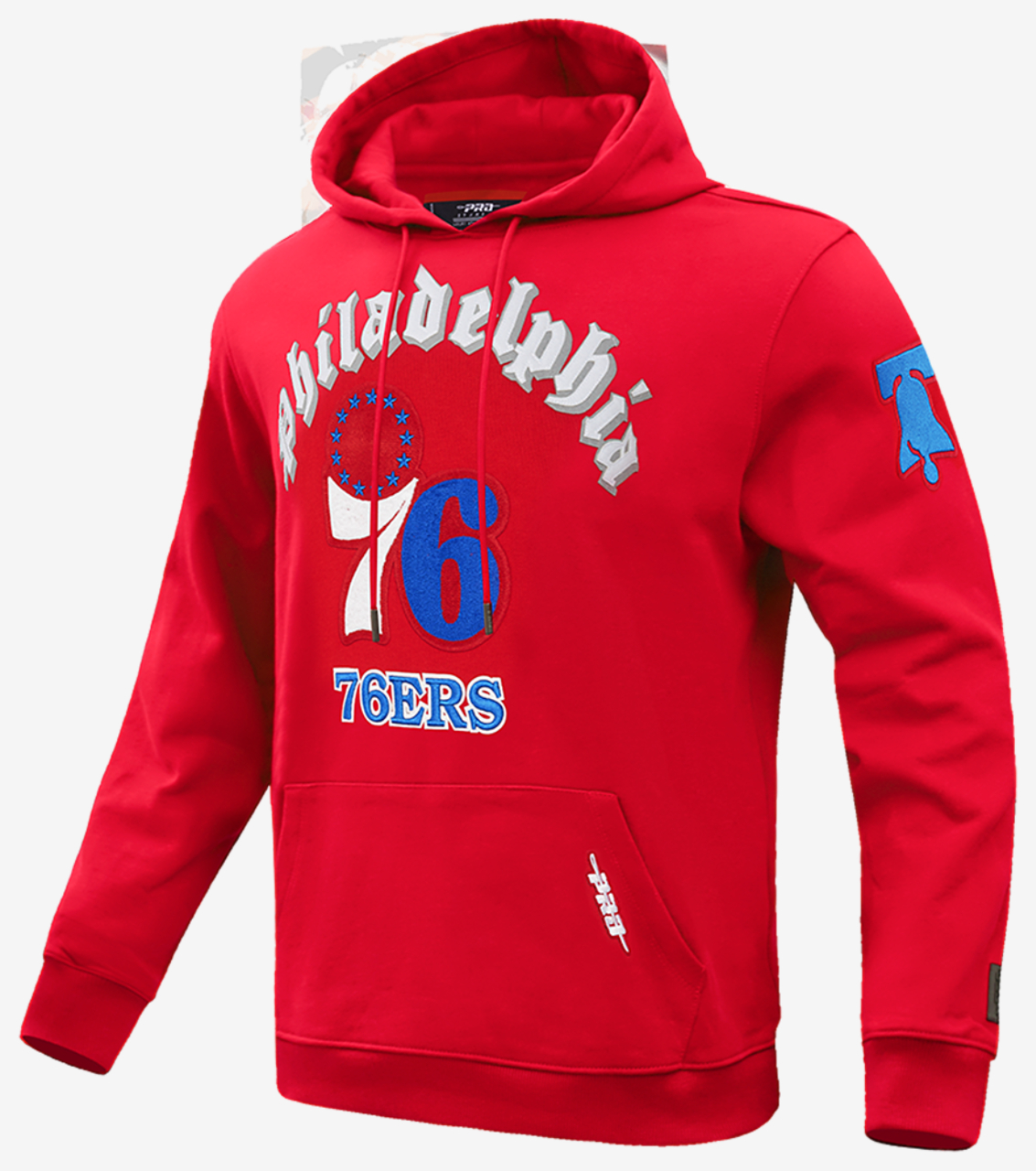 Pro Standard 76ERS OLD ENGLISH FLC PO HOODIE Image 3 of 8. Tap to open photo gallery.
