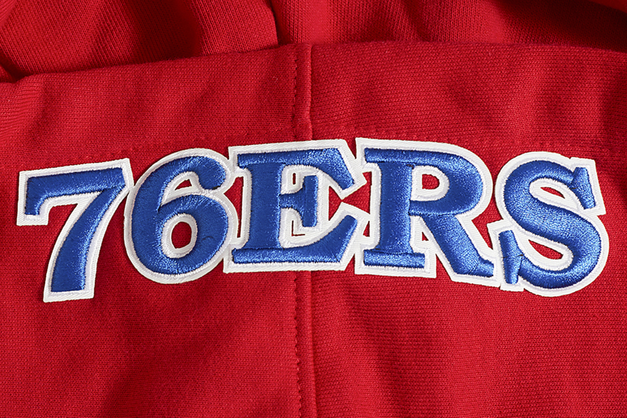 Pro Standard 76ERS OLD ENGLISH FLC PO HOODIE Image 8 of 8. Tap to open photo gallery.