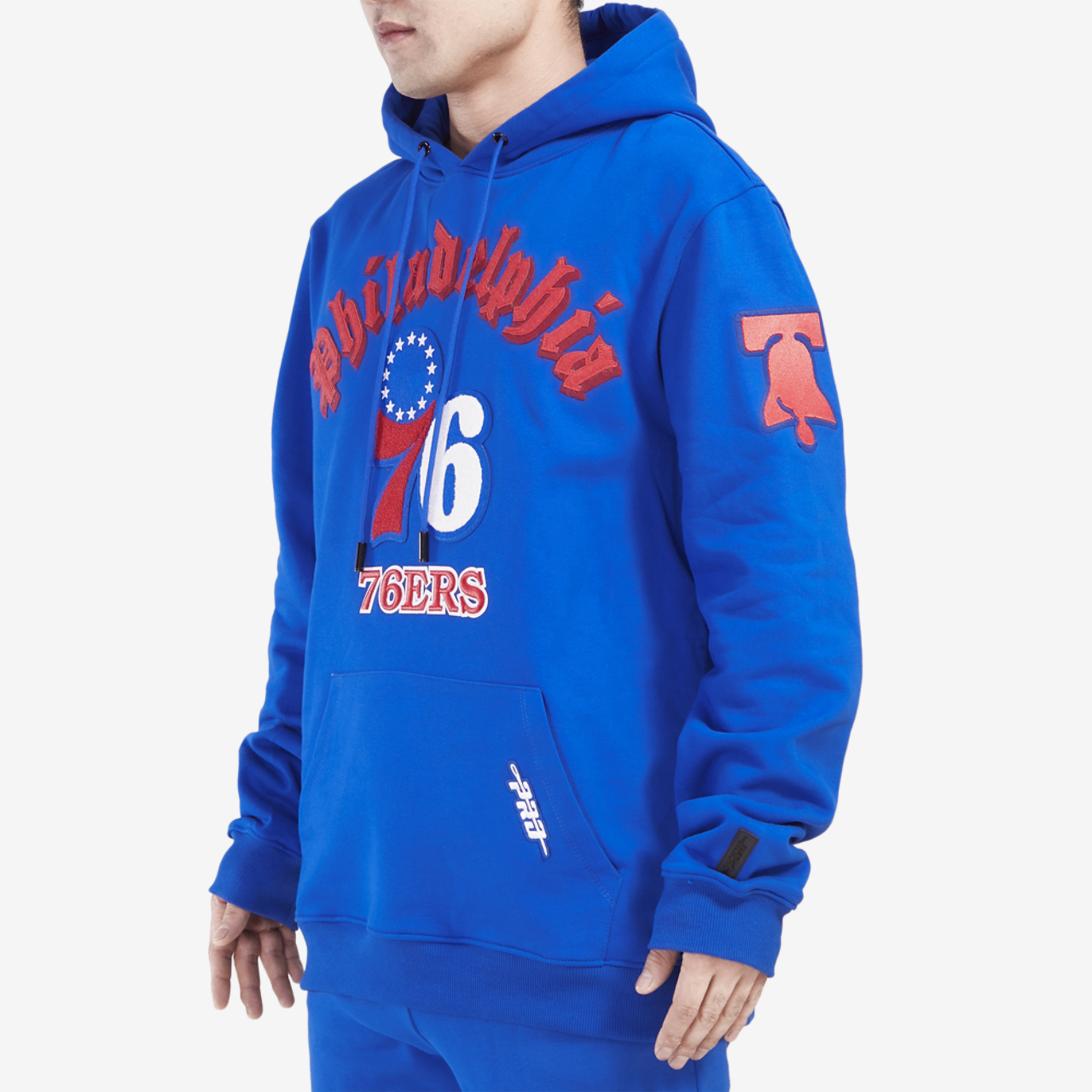 Pro Standard 76ERS OLD ENGLISH FLC PO HOODIE Image 3 of 4. Tap to open photo gallery.