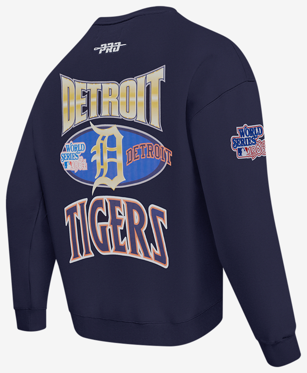 Pro Standard Tigers Champs Drop Shoulder Crew Image 4 of 8. Tap to open photo gallery.