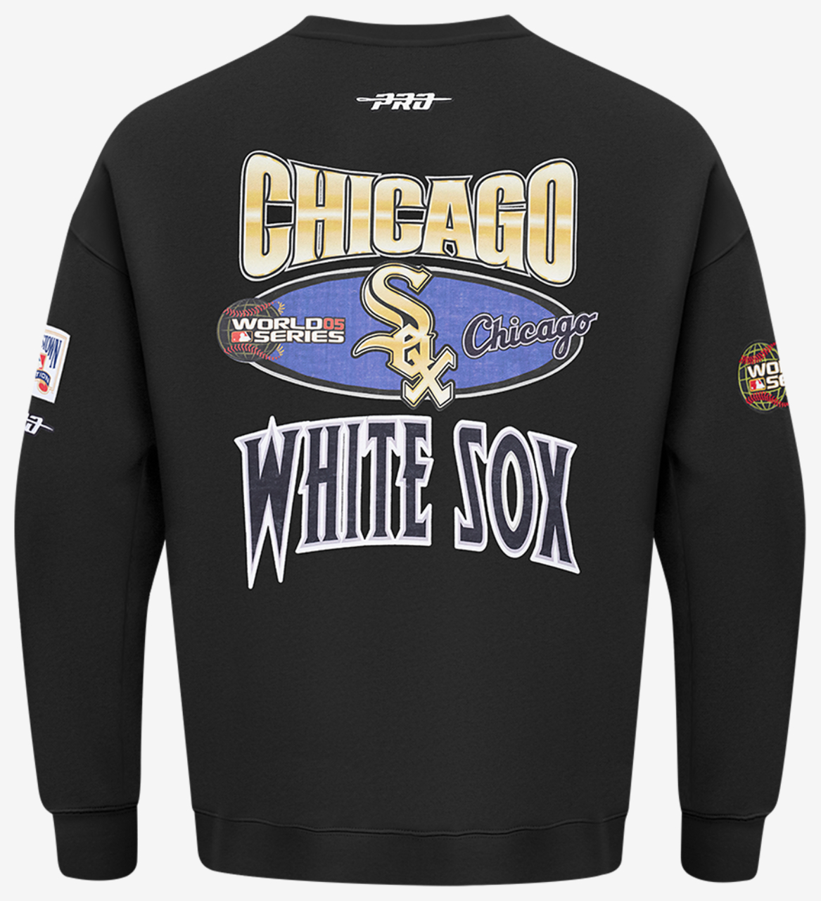 Pro Standard White Sox Champs Drop Shoulder Crew Image 2 of 8. Tap to open photo gallery.
