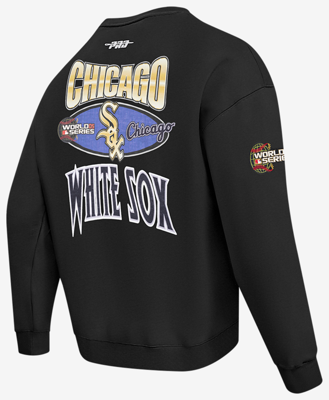 Pro Standard White Sox Champs Drop Shoulder Crew Image 4 of 8. Tap to open photo gallery.