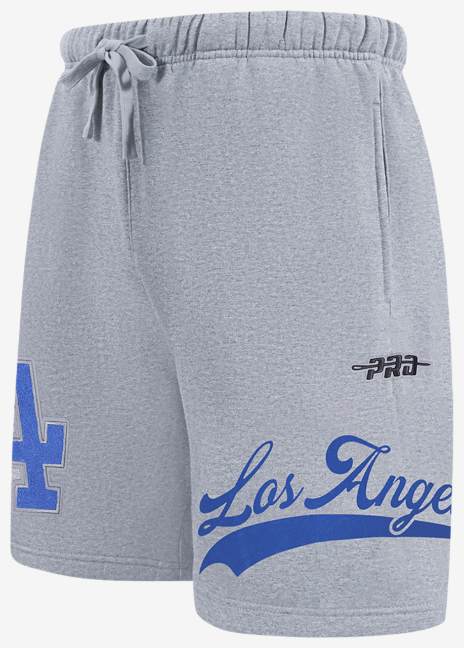 Pro Standard Dodgers Living Large Fleece Shorts Image 3 of 6. Tap to open photo gallery.