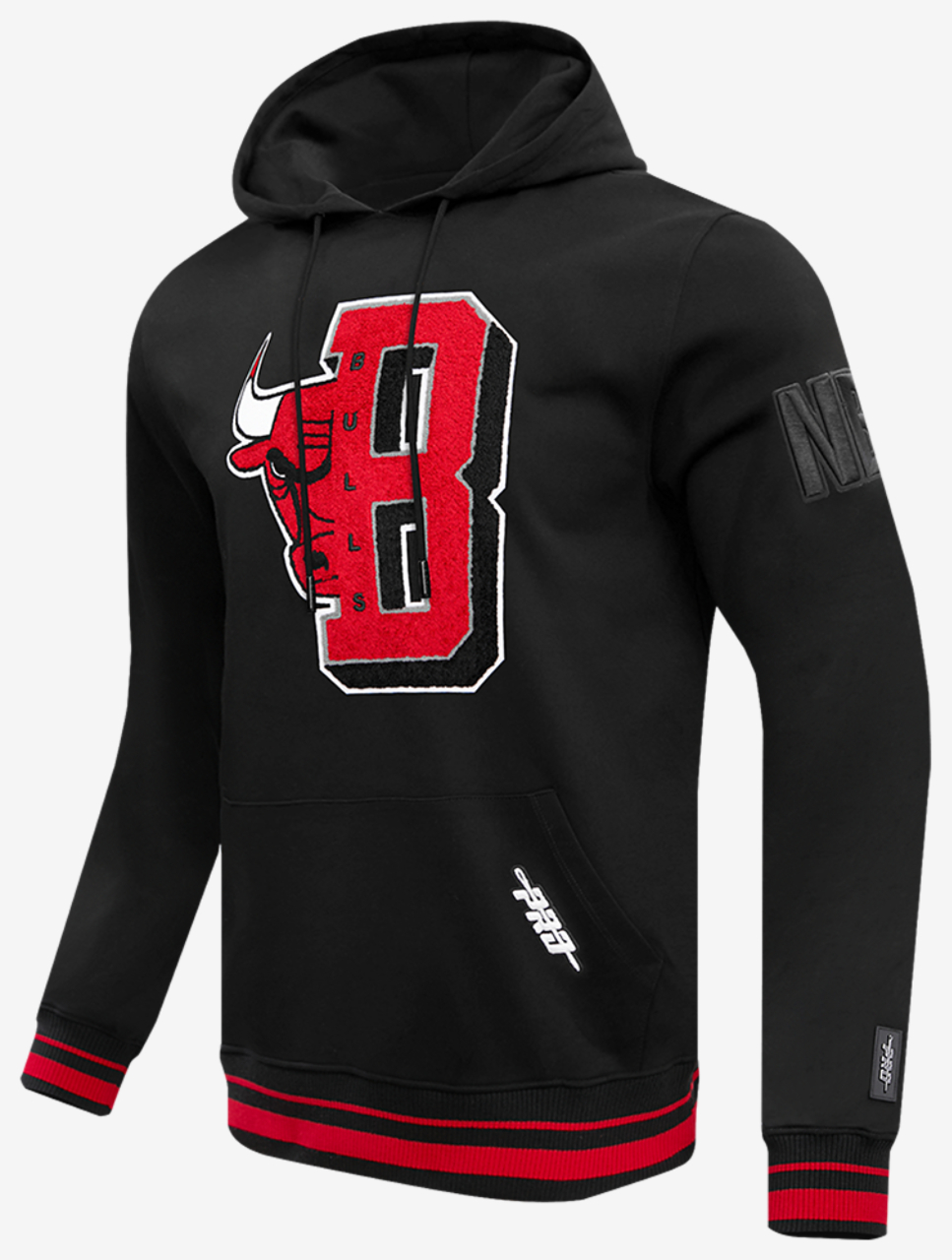 Pro Standard BULLS MASH UP RIB FLC PO HOODIE Image 3 of 8. Tap to open photo gallery.