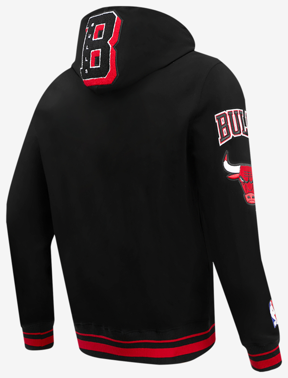 Pro Standard BULLS MASH UP RIB FLC PO HOODIE Image 4 of 8. Tap to open photo gallery.